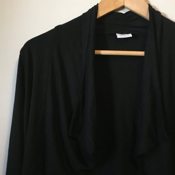 Vintage Black Semi Cropped Rayon Whimsigoth Open Cardigan - Picture 4 of 16